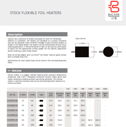 Flexible foil heaters